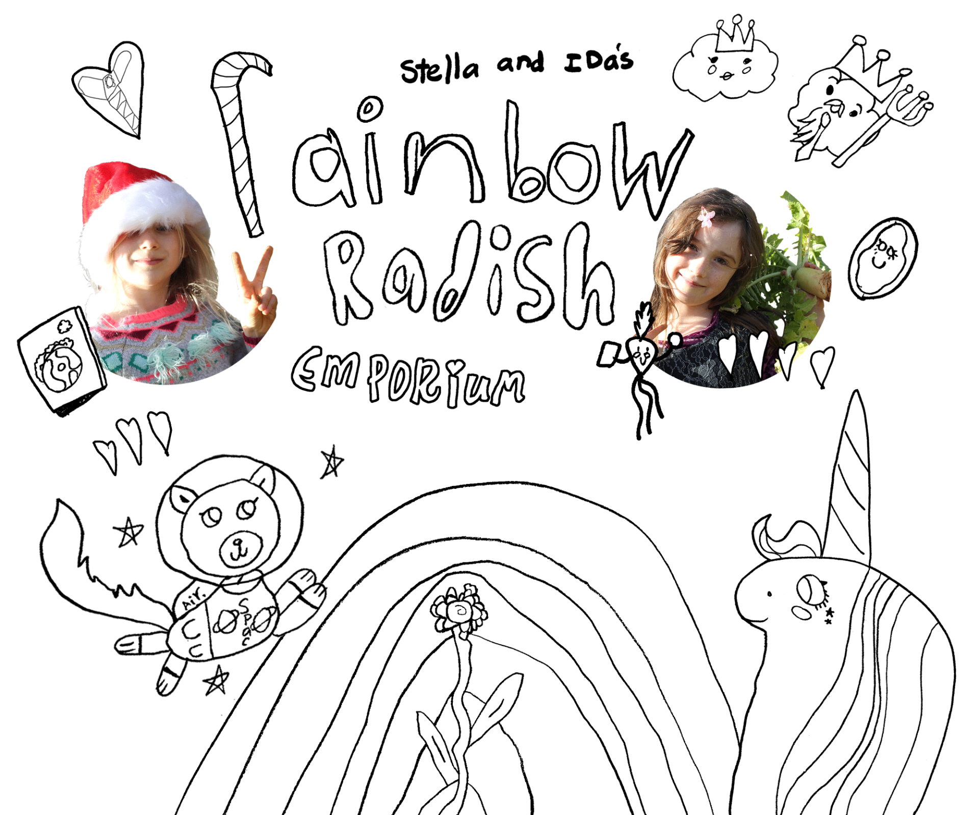 Welcome to Stella and Ida's Rainbow Radish Emporium!